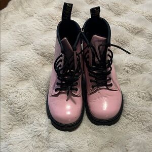 Dr. Martens Pink Lace-Up Ankle Boots
